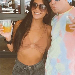 Tan crop top